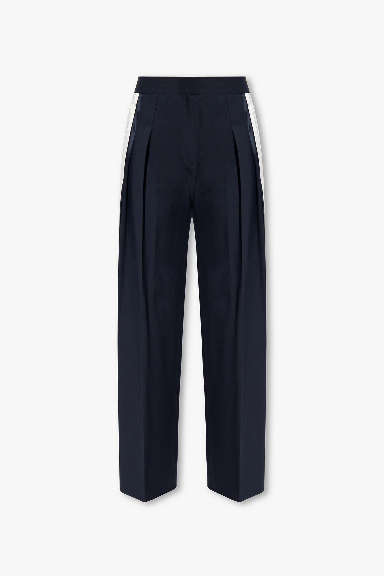 Victoria Victoria Beckham Side-stripe pleat-front trousers